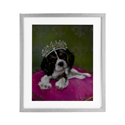 Princesse Pippa chiot couronné, reproduction sous verre, conception de Mary Sparrow