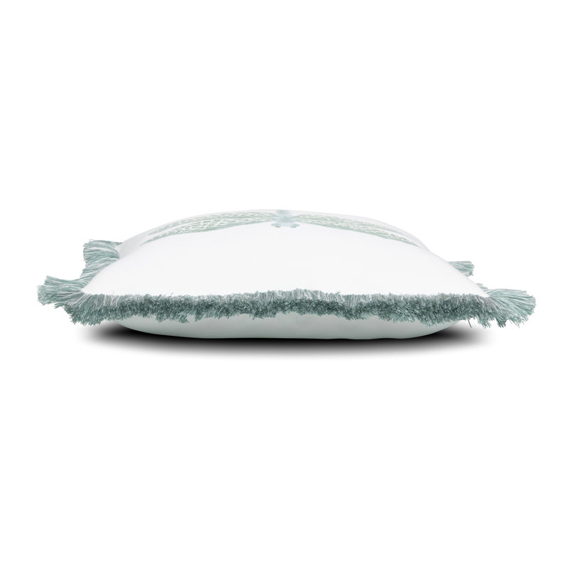 Dragonfly Square Indoor/Outdoor Throw Pillow, Blue/Green/White
