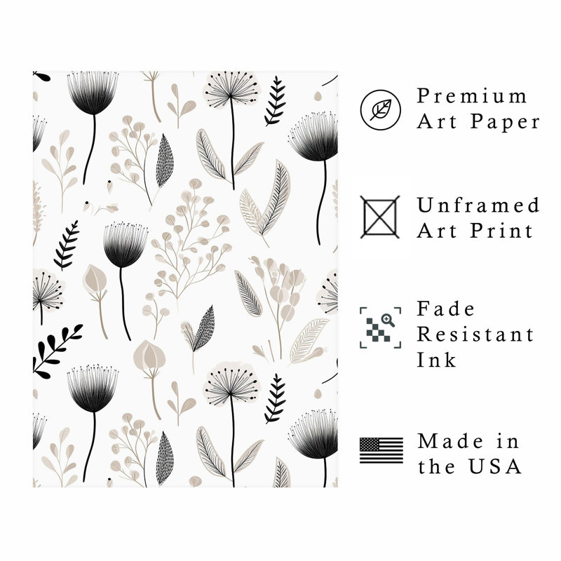 «Botanical Scandinavian Botanical Dreams III», reproduction d'art non encadrée, H 10 po x l 8 po
