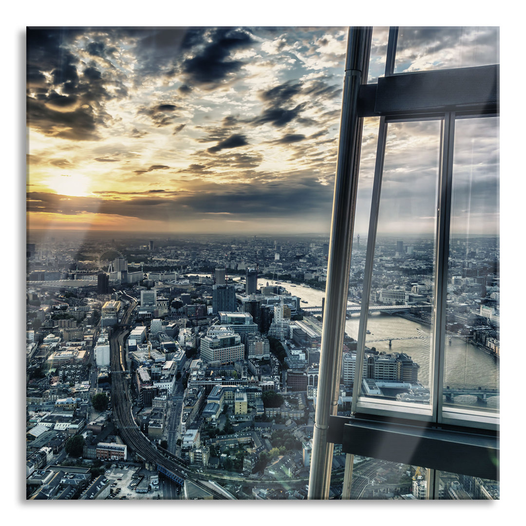 Ungerahmter Grafikdruck auf Glas "Beautiful View over New York"