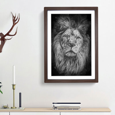 The Proud Lion in Abstract - Picture Frame Graphic Art Print