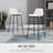 Everleaner Upholstered Counter Stool with Metal Frame-608982496