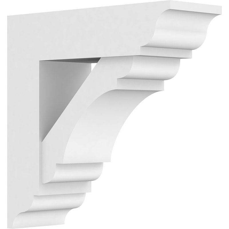 Support standard en PVC de qualité architecturale avec extrémités traditionnelles, H 16 po x l 5 po x P 16 po