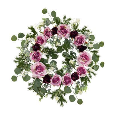 24'' Lavender Rose Wreath
