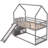 House Bunk Bed With Convertible Slide, Storage Staircase Can Be Placed Left Or Right-658680280