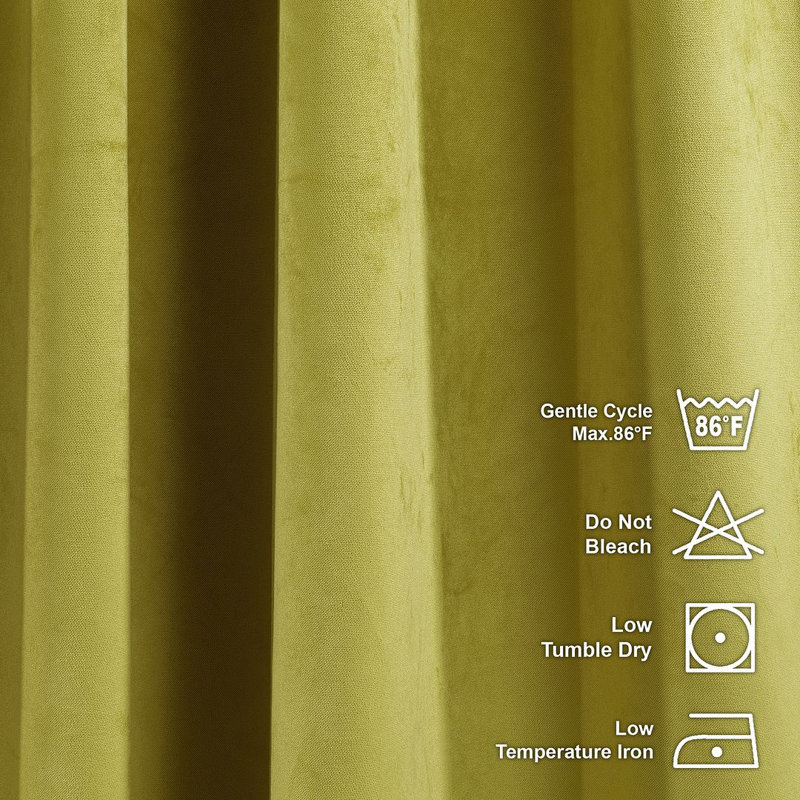 Matte Velvet Square Tablecloth, 132cm W x 264cm L, Yellow