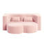Canapé-lit moderne avec 2 coussins, canapé-lit convertible en velours côtelé rembourré de mousse, matelas pliant de 15 po pour le salon, lit d'invité, aucun assemblage requis-429010870