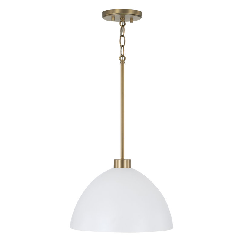 Ross 1 - Light Dome Pendant, White