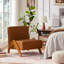 Chaise d'appoint rembourrée avec pieds en bois-946729181