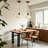 Vintage Floral Hand-Painted Ceramic Pendant Light