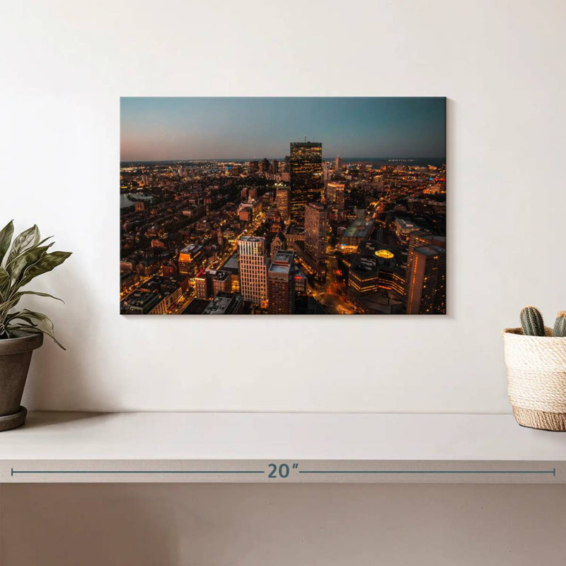 Ravi Busy Boston Skyline, H 8 po x l 12 po