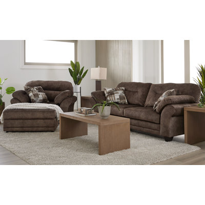 97.5" Pillow-Top Arm Upholstered Sofa, Wonderland Cola