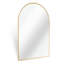 Miroir de salle de bain arqué en métal doré