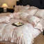 Ensemble de housse de couette floral en coton froissé à double couche-124974148-124974152