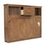 Lit escamotable simple avec station de charge et tiroir, couleur bois