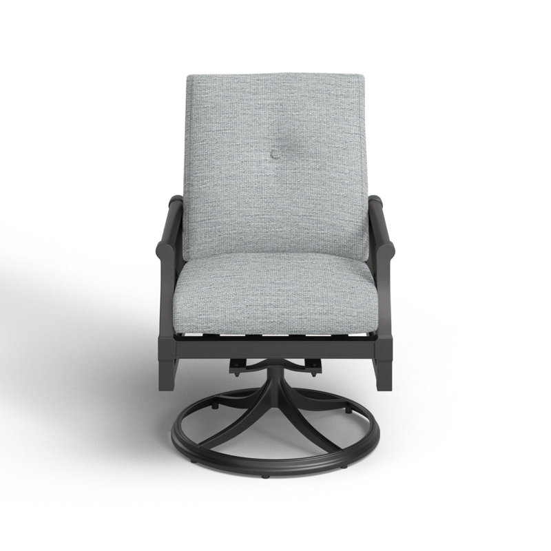 Andover Outdoor Rocker Chair, Pique Gravel Sunbrella®, Pewter