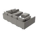 Latitude Run® Modular U shaped Sectional Sofa with Storage Ottoman ...
