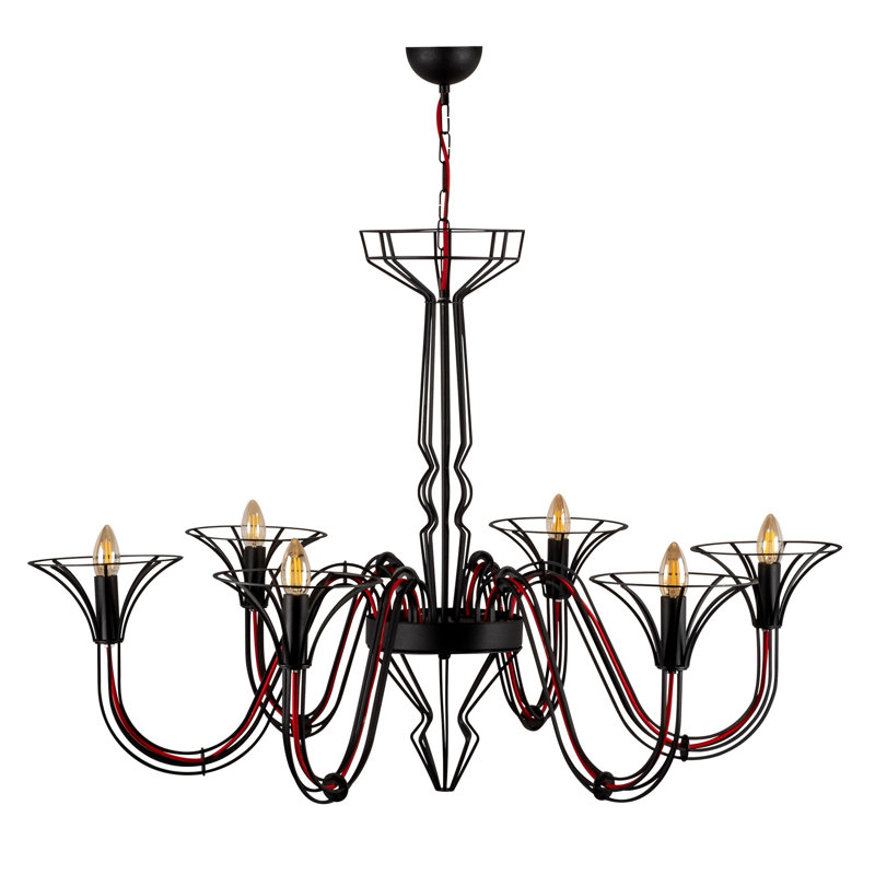 Lustre classique à 6 lumières de style bougie Ellwood