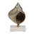Figurine Metal and Marble Coastal Shell Design with Modern Spiraling Form on Solid Stone Base Inspired by Contemporary Nautical Trends in Mixed Materials Woods and Metals for Stylish Accent Decor-1163792284