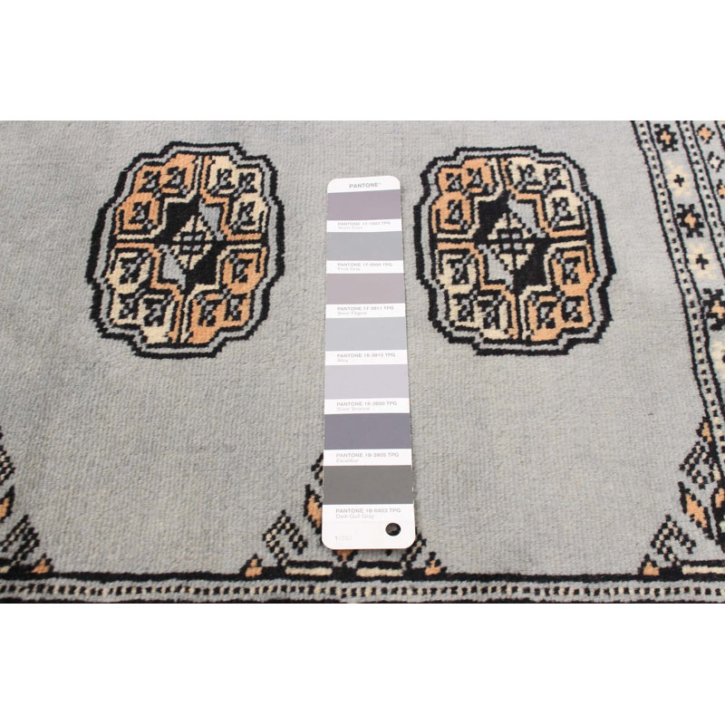Tapis gris Finest Peshawar Bokhara 8 pi 1 po x 9 pi 9 po