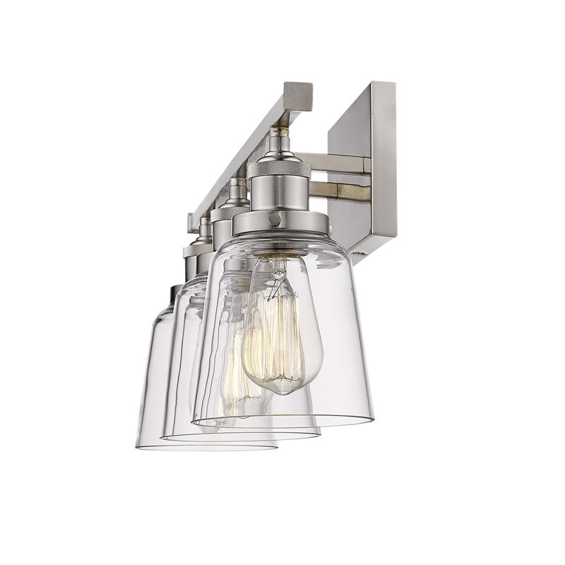 Éclairage pour meuble-lavabo à 3 lumières Flagler, Nickel satiné