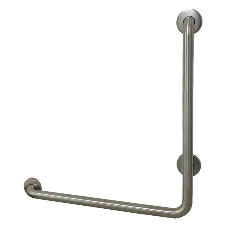 Kingston Brass Made To Match 24-Inch X 24-Inch L-Shaped Grab Bar, 1-1/4 Inch O.D, Left Hand