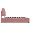 Velvet 3FT Single Petal Bed with Adjustable Headboard, 2 Storage Drawers, Solid Wood Slats, No Box Spring Needed, Easy Assembly-128930557