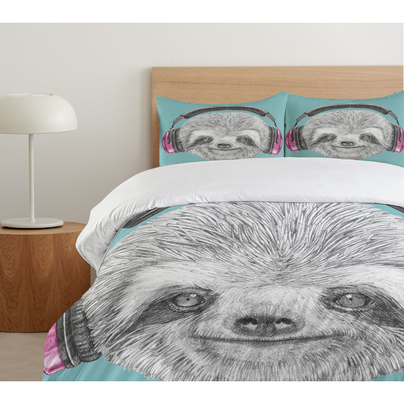 Sloth Modern & Contemporary Duvet Cover, King