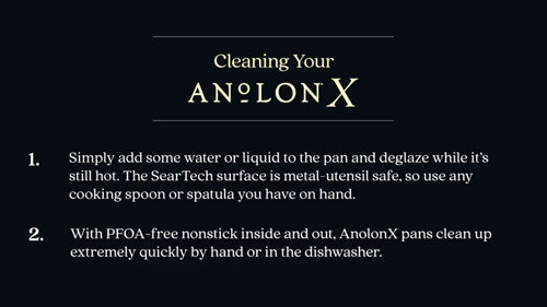 AnolonX SearTech(TM) Nonstick 12#double; Open Frying Pan with Helper Handle