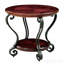 Table de bout en cerisier brun traditionnel de style traditionnel avec tablette inférieure ouverte et meubles de salon