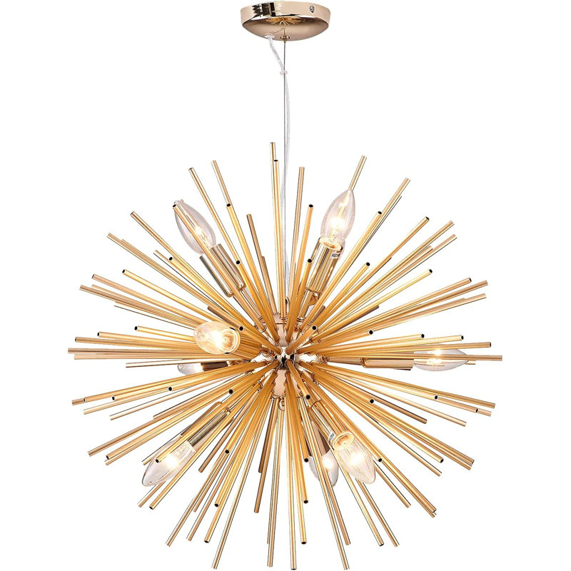 9 - Light Gold LED Crystal Pendant