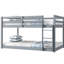 Lit mezzanine simple en bois gris et caoutchouc gris pour une transition en douceur entre les niveaux d'entrée et de sortie