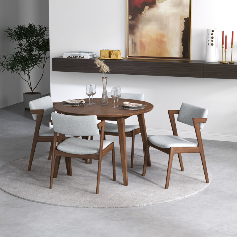 Ensemble repas pour 4 personnes Tipler, Noyer