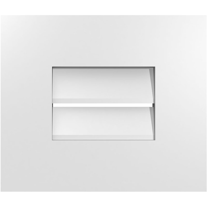 Rectangle Surface Mount Signature Urethane Functional Gable Vent, Primed Tan, 12" H x 14" W x 1" D