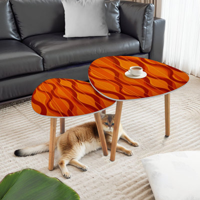 Ensemble de 2 tables basses gigognes Triangle