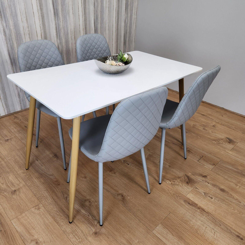 Gwendolen 4 - Person Dining Set, Grey