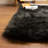 Diller Black Faux Fur Machine Washable Shag Fluffy Area Rug-561815586