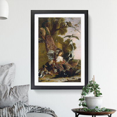 The Raven Robbed of the Feathers by Melchior D'Hondecoeter - Picture Frame Painting