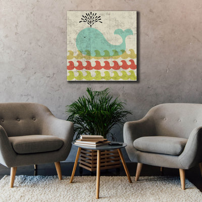  «Ada's Whale» par Chariklia Zarris, art mural sur toile, 37 po x 37 po