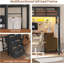 Lit mezzanine simple avec bureau en forme de L et 4 tiroirs, structure de lit mezzanine en métal avec prise de courant et éclairage à DEL, aucun sommier nécessaire, noir