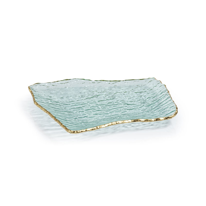 Ensemble de 4 assiettes rectangulaires Cassiel, H 1,5 po x l 11,75 po x P 9,5 po