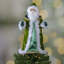Décoration pour sommet de sapin de Noël 18 po vert et blanc - non éclairé
