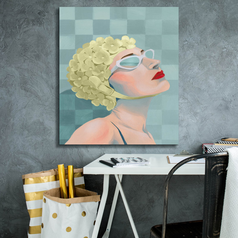  Reproduction d'art mural sur toile 26 po x 30 po «Syn synchronized Swimmer 1» par Grace Popp
