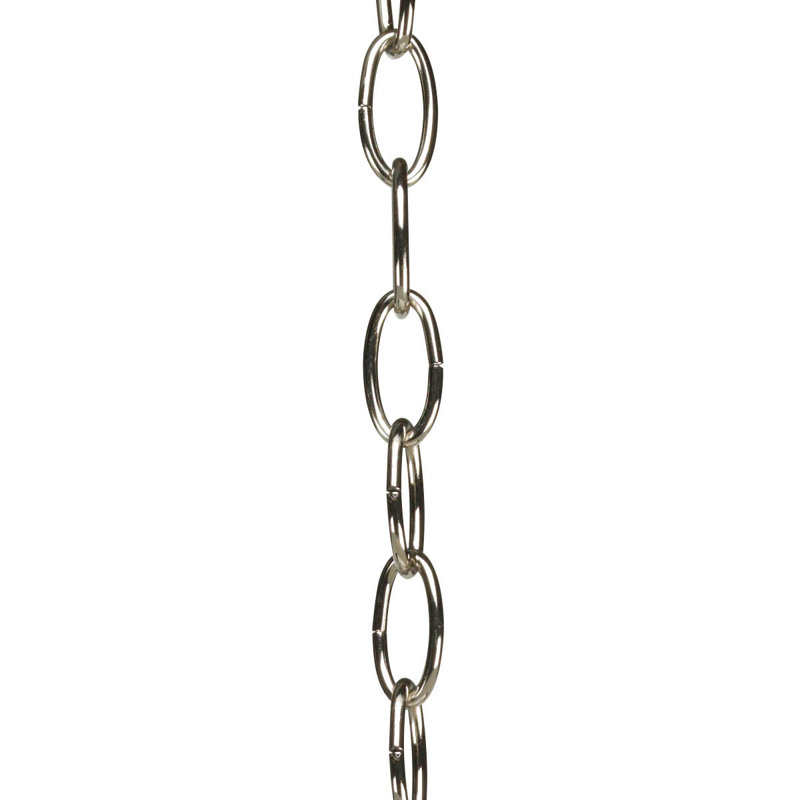Ceiling Light Accessory Chain, Polished Nickel
