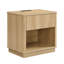 Table de chevet avec prise et port USB, table de chevet moderne avec station de charge et tiroir de rangement, design moderne pour petits espaces, couleur naturelle