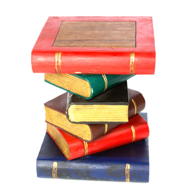 Bookstack Solid Wood End Table
