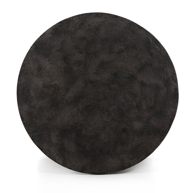 Sante End Table, Raw Black