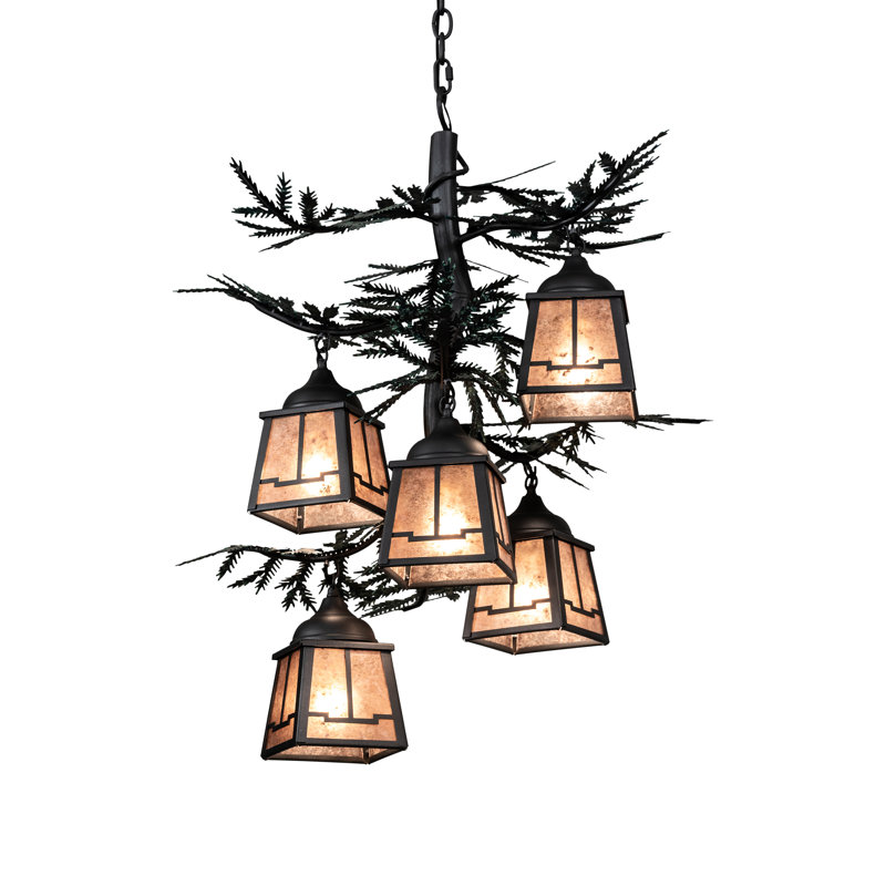 Bertka 5 - Light Dimmable Tiered Chandelier