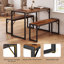 MAXLEAD Space-Saving Dining Table Set with 2 Benches-102900548
