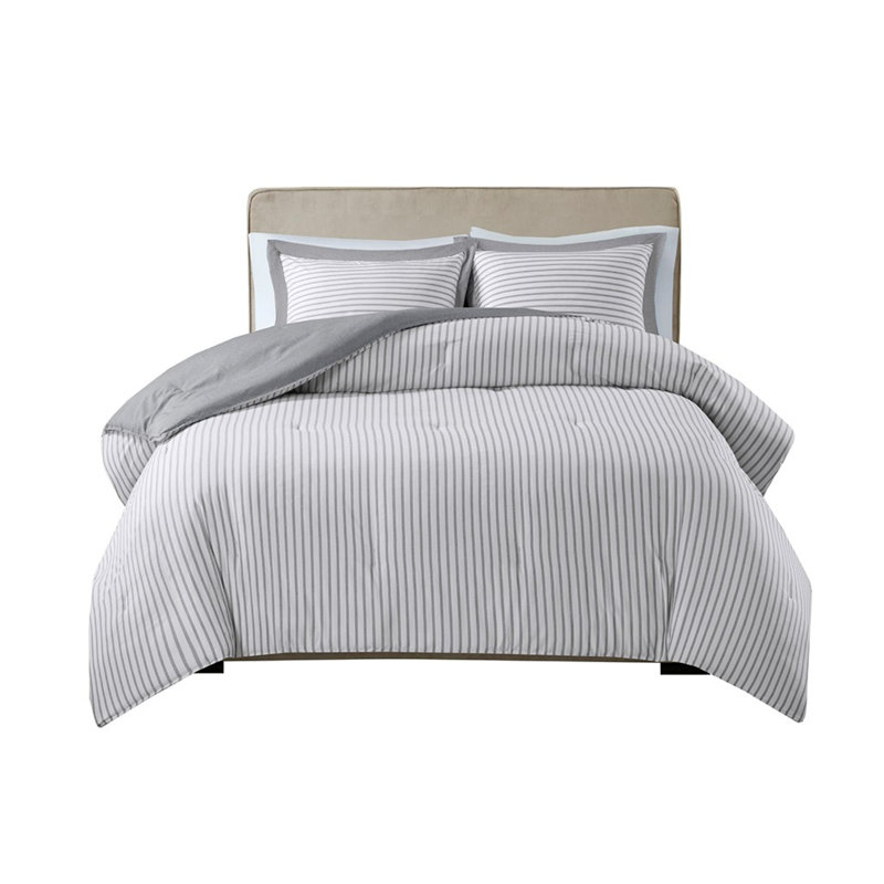 Ensemble d'édredon en duvet synthétique réversible simple